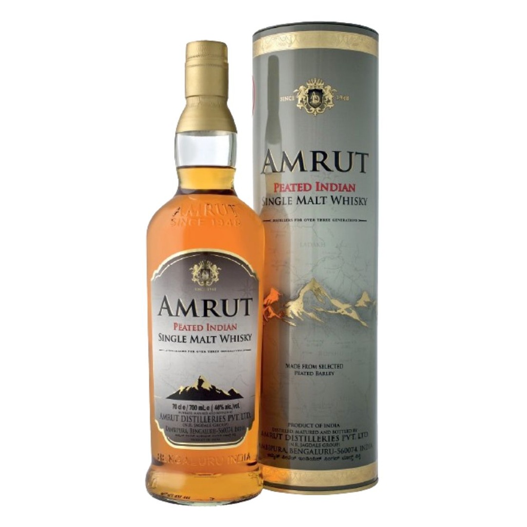 Whisky AMRUT "PEATED" Single Malt 70cl