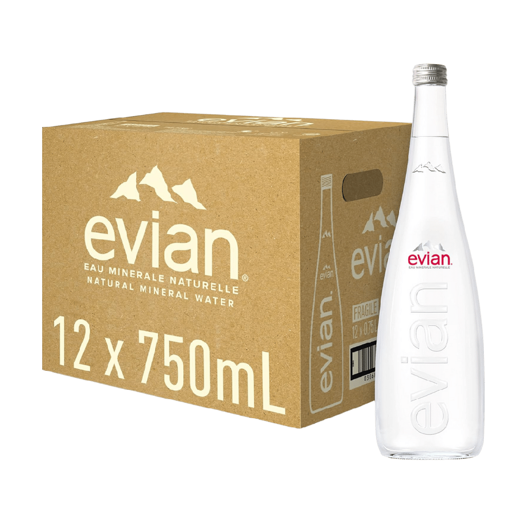 [0000091361] Agua EVIAN GLASS 12x75cl